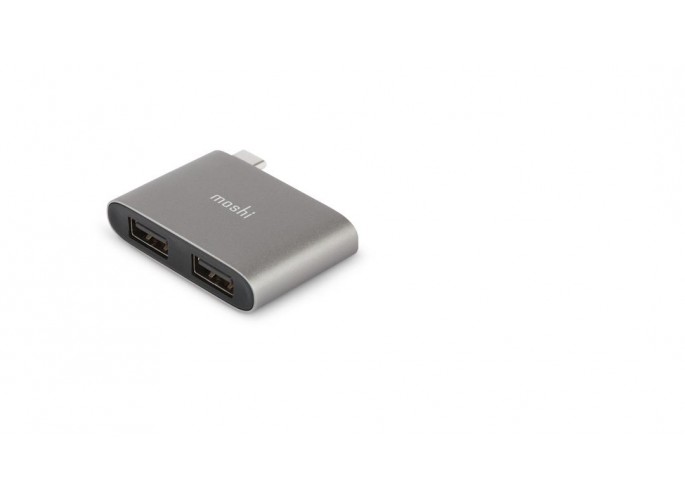 Moshi USB-C to Dual USB-A Adapter - Titanium Gray