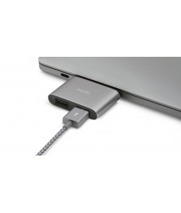 Moshi USB-C to Dual USB-A Adapter - Titanium Gray