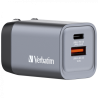 Verbatim GaN Charger 35W - 1x USB-C PD 35W, 1x USB-A QC 3.0