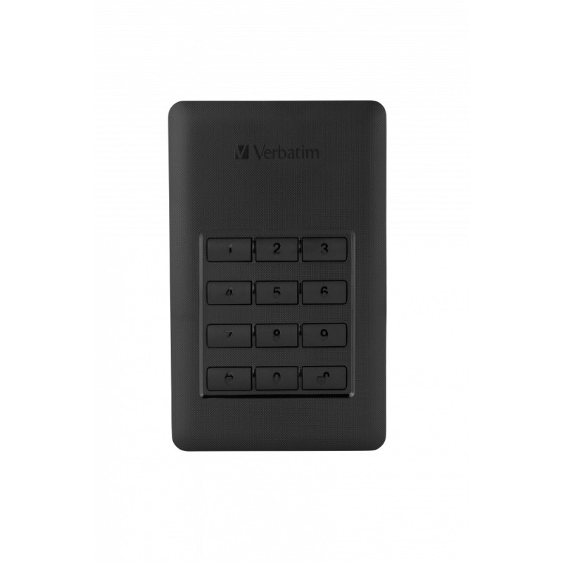 Verbatim 2TB Store 'N' Go Secure Hdd With Keypad USB 3.1 Gen 1 Black, 256-Bit Aes Encryption