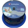 Verbatim BD-R SL (Single Layer) Datalife HTL 25GB 6X Wide Printable NO-ID (50 PACK)