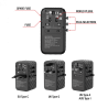 Verbatim GaN III Universal Travel Adapter UTA-06 with 2 x USB-C PD & QC 4+ & 2 x USB-A QC 3.0 ports