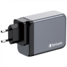 Verbatim 200W 4-Port GaN Wall Charger 2 x USB-C® PD 100W / 1 x USB-C® PD 65W / 1 x USB QC 3.0 (EU/UK/US