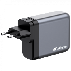 Verbatim 140W 4-Port GaN Wall Charger 2 x USB-C® PD 140W / 1 x USB-C® PD 20W / 1 x USB-A QC 3.0 (EU/UK/US)