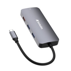 Verbatim USB-C Pro Multiport Hub 9 Port CMH-09 (HDMI | RJ45 | 2 x USB-C | USB-A 3.2 Gen2 | 2 x USB-A 3.2 Gen1 | SD | microSD)