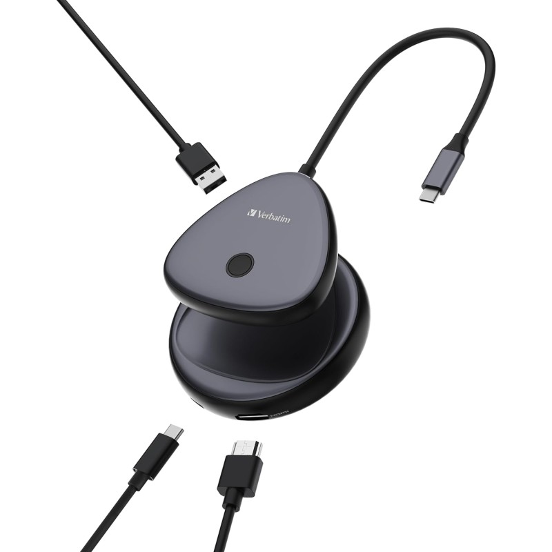 Verbatim Share My Screen USB-C Wireless Display Adapter 4K with Hub WDA-02