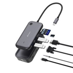 Verbatim Share My Screen 1080P USB-C Wireless Display Adapter with Hub WDA-01