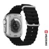 Swissten Silicone Band for Apple Watch - Marine Straps 42/44/45/49 mm Black