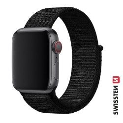 Swissten Nylon Band for Apple Watch 38/40/41 mm Black