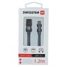 Swissten Data Cable Textile USB / USB-C 1.2 M Grey