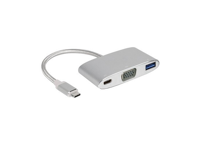 Innergie MagiCable USB-C to VGA Multiport Adapter - Silver