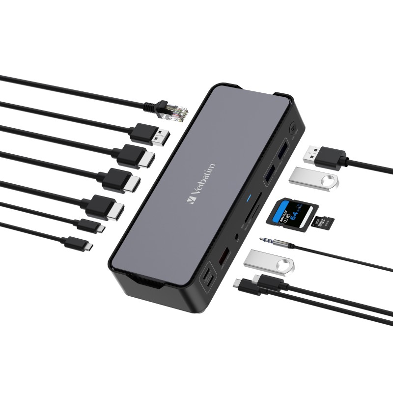 Verbatim USB-C Pro Docking Station 15 Port CDS-15