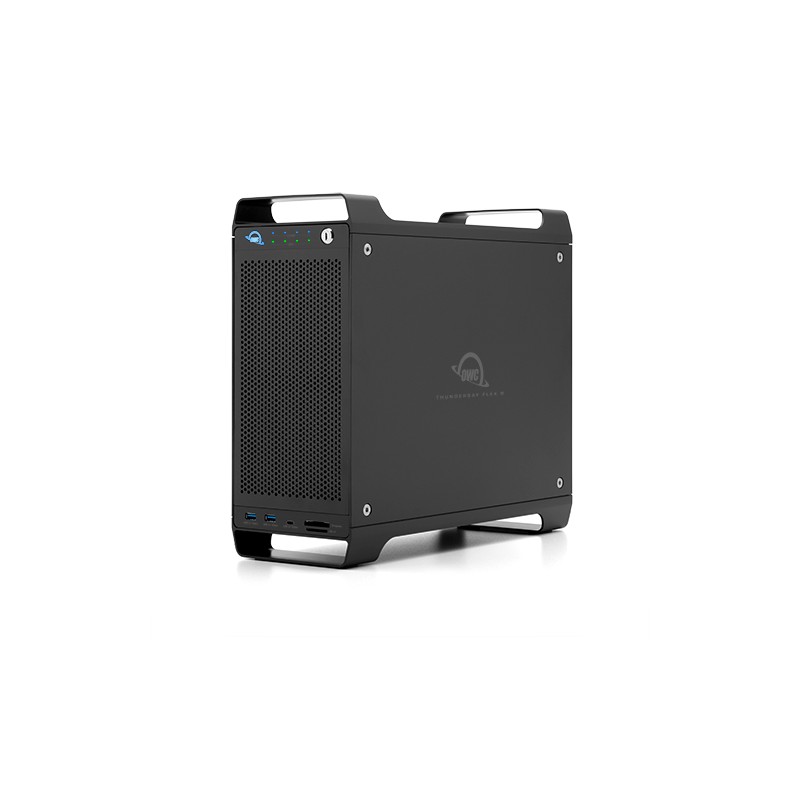 OWC ThunderBay Flex, flexible 8-bay Storage/Dock/PCIe Enclosure with 2x TB3 Ports with Hardware RAID