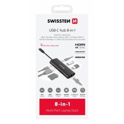 Swissten USB-C Hub 8-In-1...