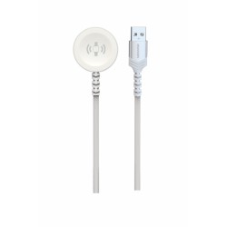 Swissten Braided Wireless Magnetic Charger For Apple Watch Metal, USB-A 1.2 M White