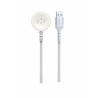Swissten Braided Wireless Magnetic Charger For Apple Watch Metal, USB-A 1.2 M White
