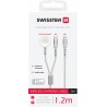 Swissten Wireless Charger 2In1 For Apple Watch And USB-C, USB-C 1.2 M White