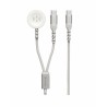 Swissten Wireless Charger 2In1 For Apple Watch And USB-C, USB-C 1.2 M White