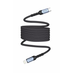 Swissten Magnetic Data Cable Self-Winding USB-C / Lightning 1 M