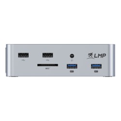 LMP USB4 SuperDock 2 4K 15 Ports & Dual 5K@60 Hz, Slot T-Bar, 2x HDMI, DP, 2.5GbE, 2x USB-A 2.0, 2x USB-A 3.2 Gen1, USB-A 3.2 Gen2, 3x USB-C 3.2 Gen2, 3.5mm Audio, SD 4.0, 87W PD, 130W DC, A