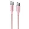 Swissten Data Cable Textile II USB-C / USB-C 1,5 M Pink