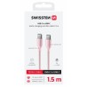 Swissten Data Cable Textile II USB-C / USB-C 1,5 M Pink