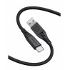 Swissten Data Cable Soft Silicone USB / USB-C 0,4 M Black