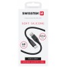 Swissten Data Cable Soft Silicone USB / USB-C 0,4 M Black