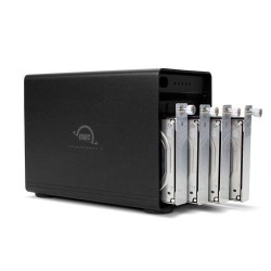 OWC 96TB Enterprise (4 x 24TB) ThunderBay 4 RAID Ready 4-Bay External Storage Enclosure with 2 x TB3 Ports - with Softraid (RAID 0/1/4/5/1+0)