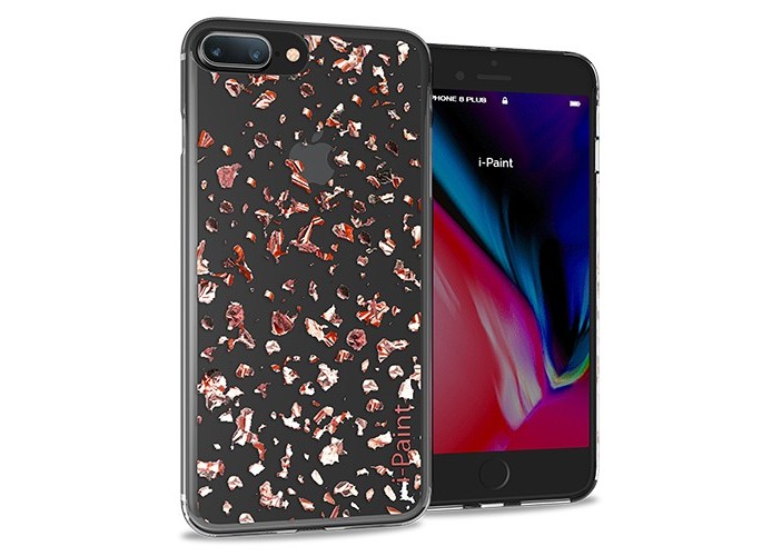 i-Paint Glitter Flakes Case for iPhone 7/8 Plus - Pink