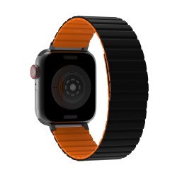 JCPal FlexForm for Apple Watch 1st-10th gen, Ultra, SE 1st-2nd (42/44/45/49mm) - Black/Orange