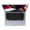 JCPal VerSkin Silicone Keyboard Protector for MacBook Air 13"(M2 2022/M3 2024) / Pro 14"/16" (M1 2021/M2-M3 2023) / Air 15" (M2 2023/M3 ,2024) Transparent Black - Cyrilic (EU/ISO)
