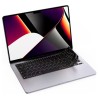 JCPal VerSkin Silicone Keyboard Protector for MacBook Air 13"(M2 2022/M3 2024) / Pro 14"/16" (M1 2021/M2-M3 2023) / Air 15" (M2 2023/M3 ,2024) Transparent Black - Cyrilic (EU/ISO)