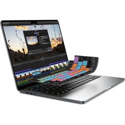JCPal Verskin Final Cut Shortcuts Keyboard Cover for MacBook Pro 14"/16" (M1 2021/M2 2023), MacBook Air 13" (M2 2022), MacBook Air 15" (M2 2023) Transparent Black - EU Layout