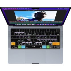 JCPal Verskin iMovie Shortcuts Keyboard Cover for MacBook Pro 14"/16" (M1 2021/M2 2023), MacBook Air 13" (M2 2022), MacBook Air 15" (M2 2023) Transparent Black - EU Layout