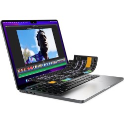 JCPal Verskin iMovie Shortcuts Keyboard Cover for MacBook Pro 14"/16" (M1 2021/M2 2023), MacBook Air 13" (M2 2022), MacBook Air 15" (M2 2023) Transparent Black - EU Layout
