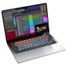JCPal Verskin Avid Pro Tools Shortcuts Keyboard Cover for MacBook Pro 14"/16" (M1 2021/M2 2023), MacBook Air 13" (M2 2022), MacBook Air 15" (M2 2023) Transparent Black - EU Layout