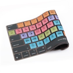 JCPal Verskin Avid Pro Tools Shortcuts Keyboard Cover for MacBook Pro 14"/16" (M1 2021/M2 2023), MacBook Air 13" (M2 2022), MacBook Air 15" (M2 2023) Transparent Black - EU Layout