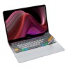 JCPal Verskin MacOS Shortcuts Keyboard Cover Transparent Black for MacBook Air 13 "(M1, 2020) - EU Layout