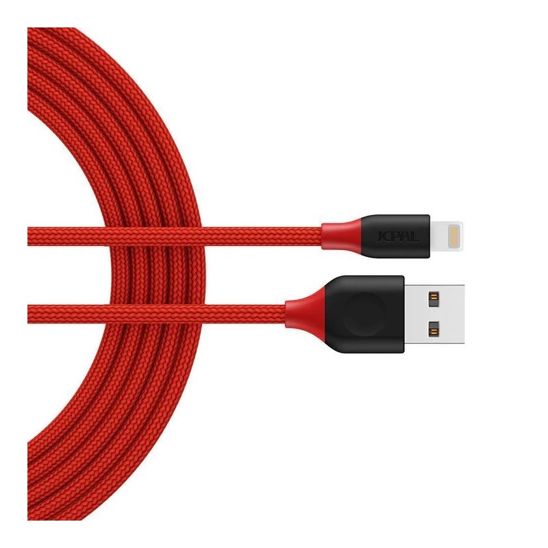 JCPal Linx FlexLink USB-A Lightning Cable MFI 1.8m - Red