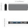 JCPal Linx USB-C (PD) to HDMI Adapter with 2 USB Ports and Charging