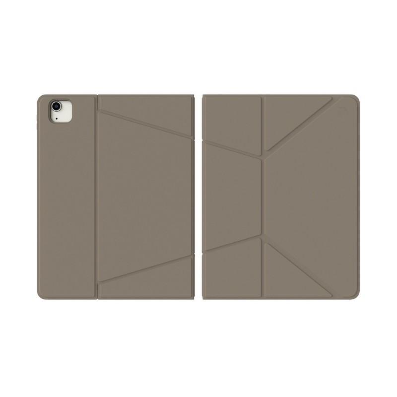 JCPal SlimFlex Folio Case with Pencil Holder for iPad Pro 11 (M4 2024/M5 2025) - Khaki Brown/Blue