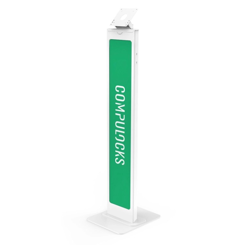 Maclocks Compulocks Brandable VESA Mount BrandMe Security Floor Stand - Tiltable display Floor Stand - White