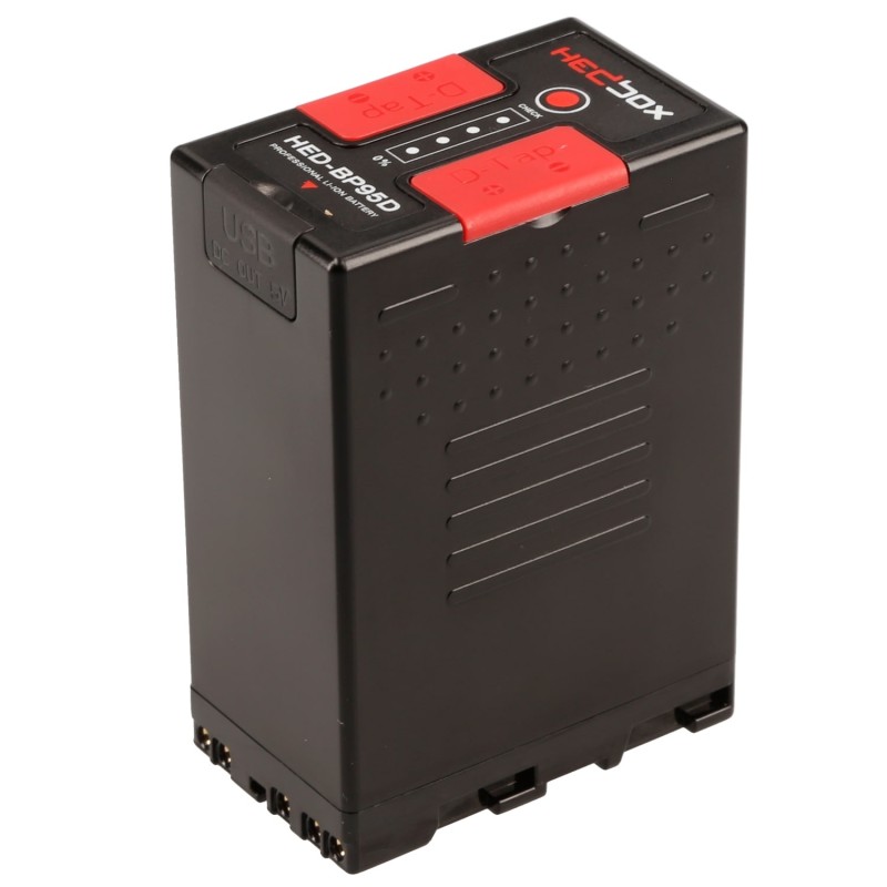 Hedbox Li-Ion Battery pack 6700mAh for SONY BPU; 2x D-Tap 14.4V / USB 5V, 4-LED Power Meter