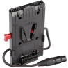 Hedbox V-lock Power adapter plate; USB Output 5.1V / 2.1A; 3 x D-Tap Output 14.8V / 5A; 50cm Breakway Cable 4-pin XLR 