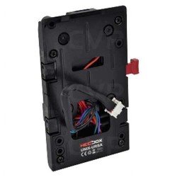 Hedbox V-lock Power adapter plate; USB Output 5.1V / 2.1A; 3 x D-Tap Output 14.8V / 5A;  15cm Breakway Cable with MOLEX type conector for URSA 