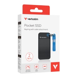 Verbatim Pocket SSD USB 3.2 Gen 2 2TB Black/Blue