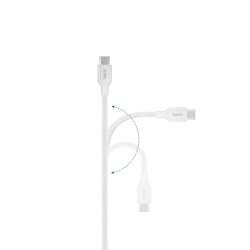 JCPal Flex Link USB-C to USB-C cable 2m - white