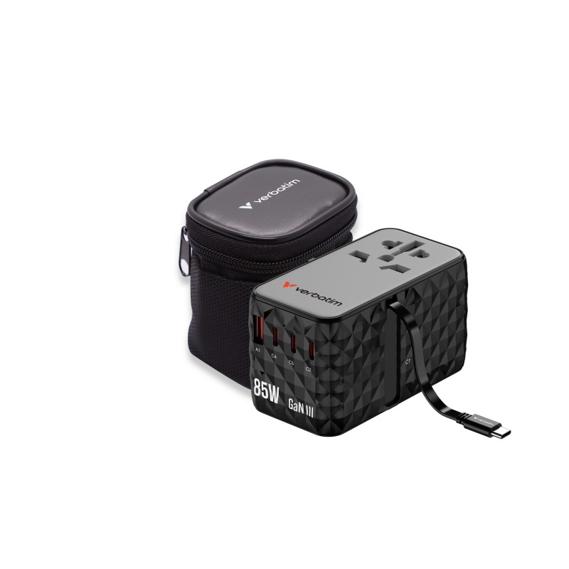 Verbatim Charge ‘n’ Travel Diamond - 85W Retractable Cable