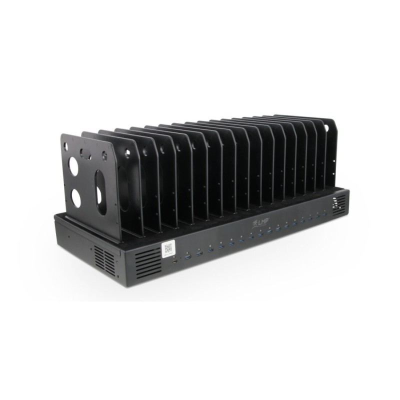 LMP SmartCharge 500 HKL, 16 port charging station for iPad, iPhone and other USB-C devices, with bracket, 500W power supply (30W per port), LED, protective functions (overvoltage, short circ
